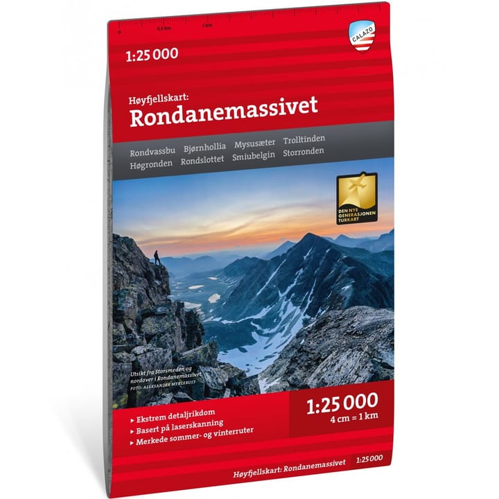 Calazo förlag Høyfjellskart: Rondanemassivet 1:25 000 NoColour Calazo förlag