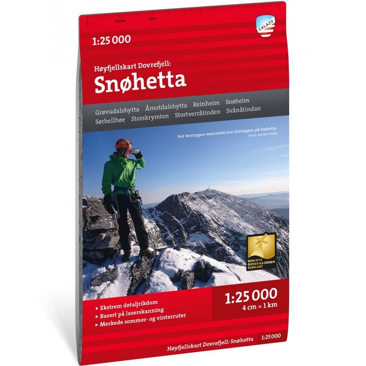 Calazo förlag Høyfjellskart Dovrefjell: Snøhetta 1:25 000 NoColour Calazo förlag