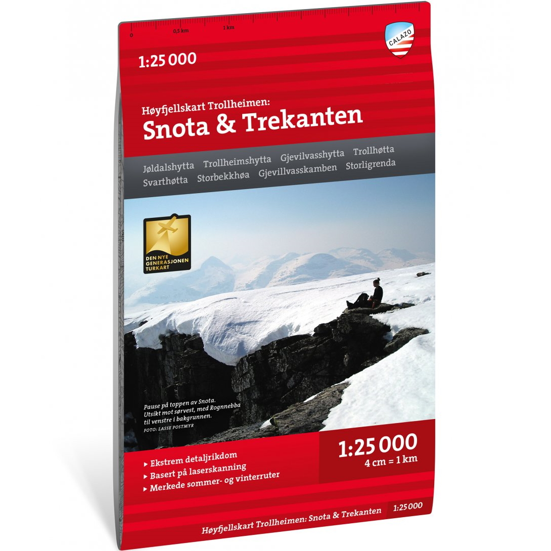 Høyfjellskart Trollheimen: Snota & Trekanten 1:25 000 NoColour