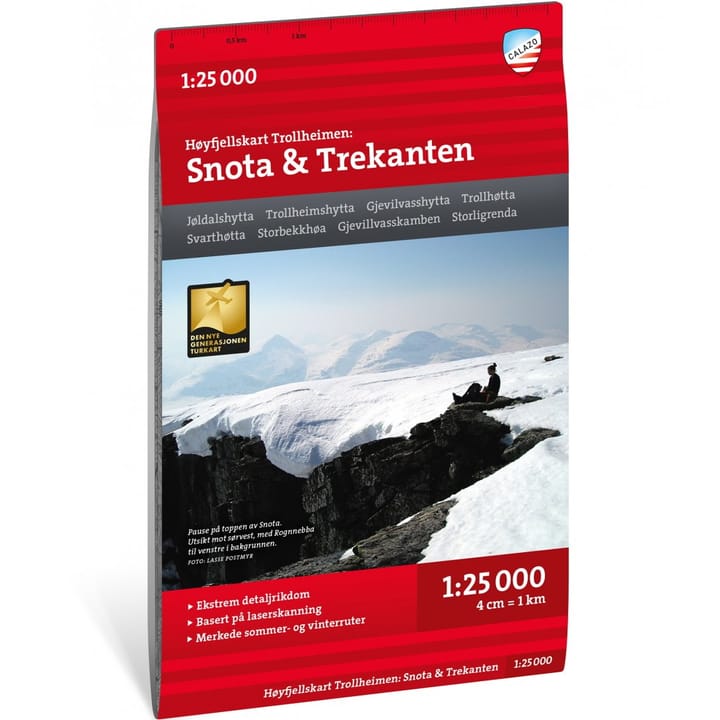 Høyfjellskart Trollheimen: Snota & Trekanten 1:25 000 NoColour Calazo förlag