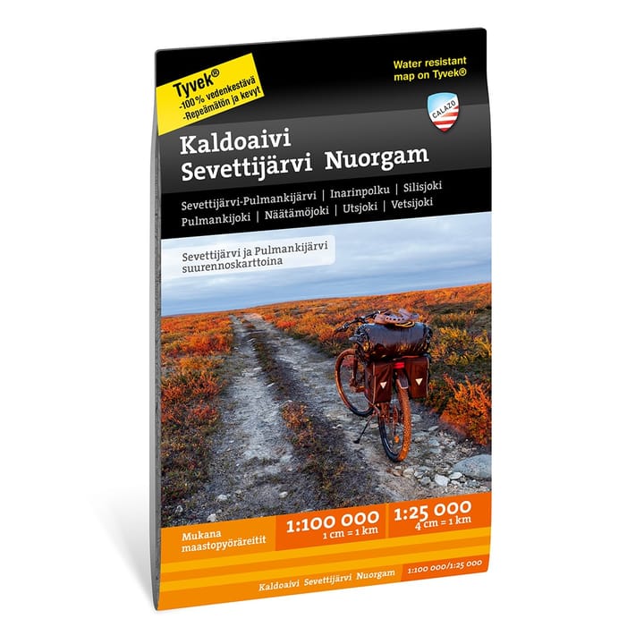 Calazo förlag Kaldoaivi Sevettijärvi Nuorgam 1:25.000/1:100.000 NoColour Calazo förlag