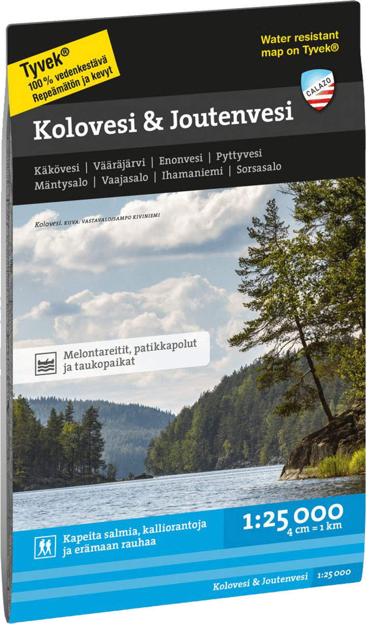 Calazo förlag Kolovesi & Joutenvesi 1:25 000 NoColour Calazo förlag