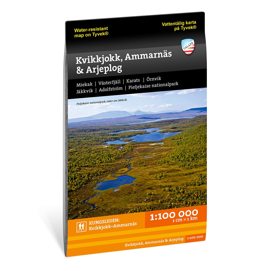 Calazo förlag Kvikkjokk Ammarnäs & Arjeplog 1:100.000 NoColour