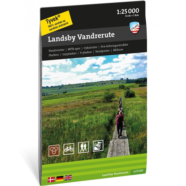 Calazo förlag Landsby vandrerute 1:25 000 NoColour Calazo förlag