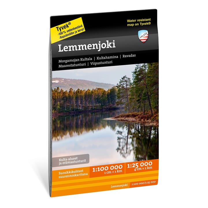 Calazo förlag Lemmenjoki 1:25.000/1:100.000 NoColour Calazo förlag