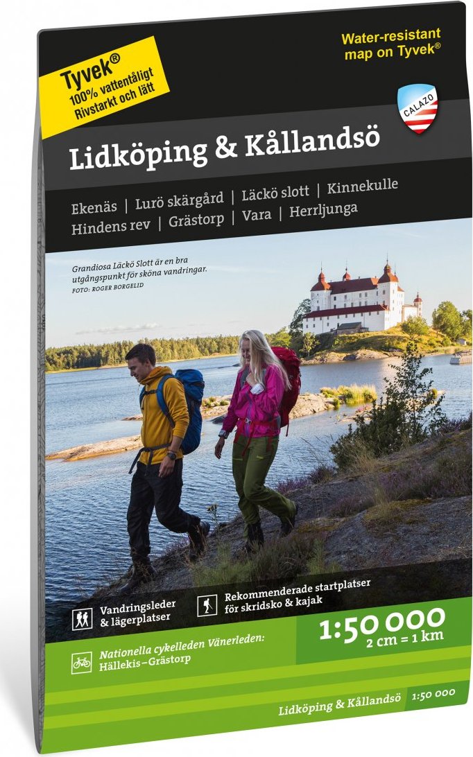 Calazo förlag Lidköping Kållandsö 1:50.000 Nocolour Böcker & kartor OneSize