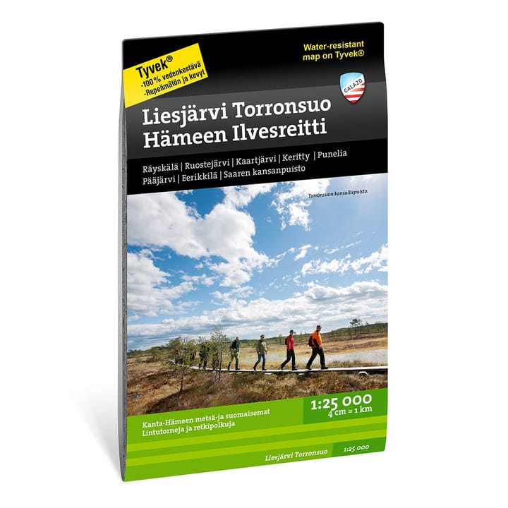 Calazo förlag Liesjärvi Torronsuo Hämeen Ilvesreitti 1:25.000 NoColour Calazo förlag