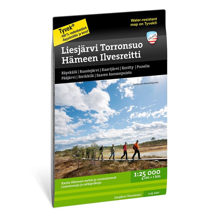 Calazo förlag Liesjärvi Torronsuo Hämeen Ilvesreitti 1:25.000 NoColour Calazo förlag