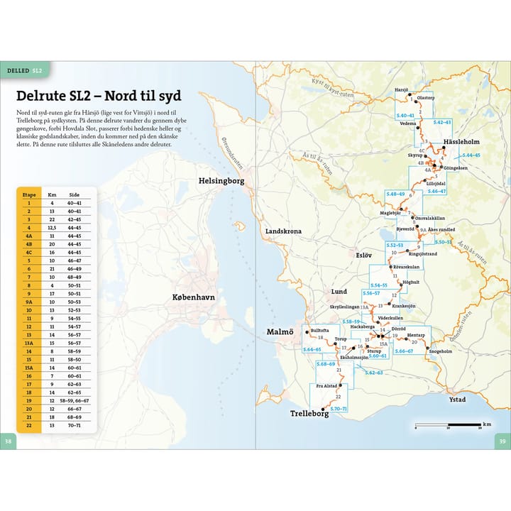 Calazo förlag Outdooratlas Skåneleden (Danska) Nocolour Calazo förlag