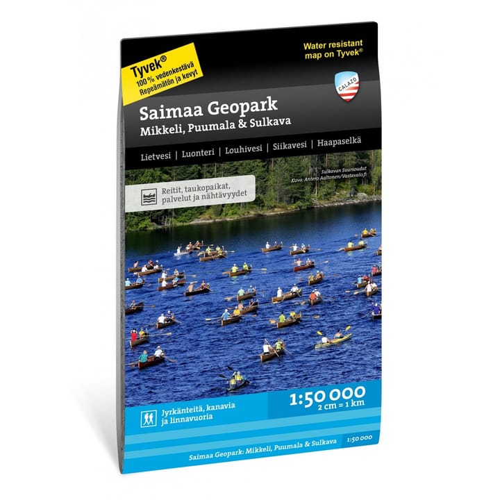 Saimaa Geopark Mikkeli, Puumala & Sulkava 1:50.000 NoColour Calazo förlag