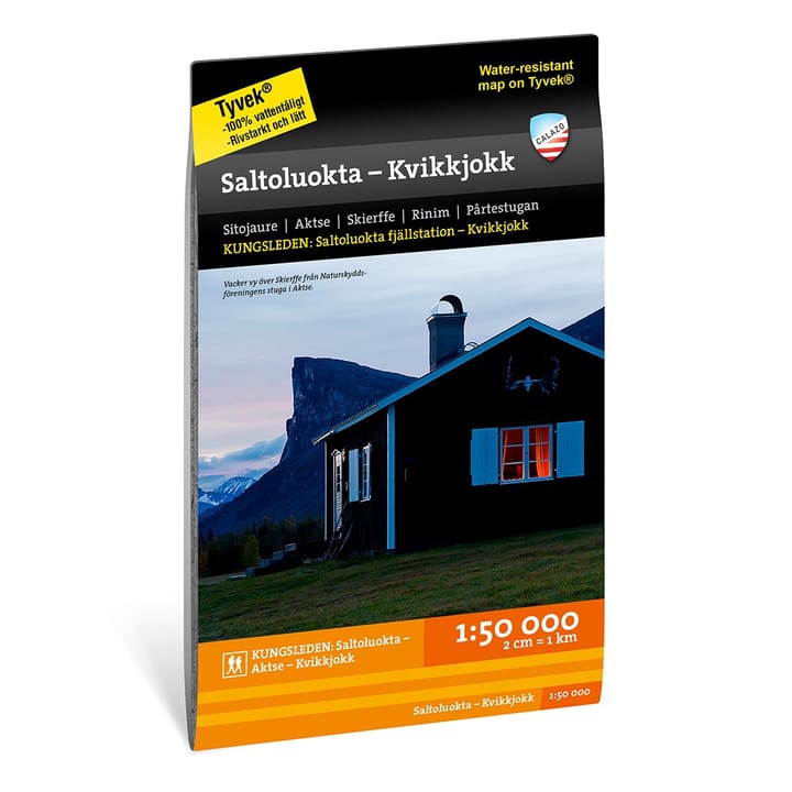 Calazo förlag Saltoluokta – Kvikkjokk 1:50 000 Nocolour Calazo förlag
