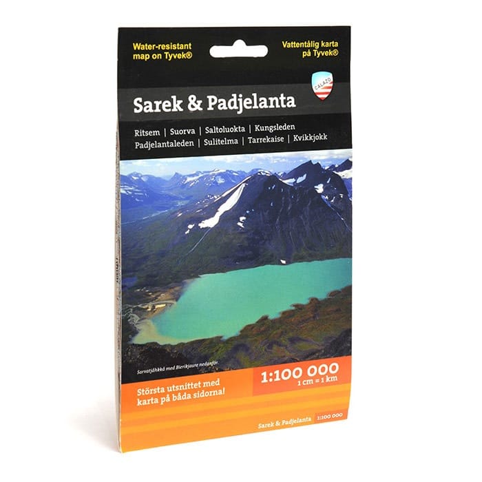 Calazo förlag Sarek & Padjelanta 1:100.000 Nocolour Calazo förlag
