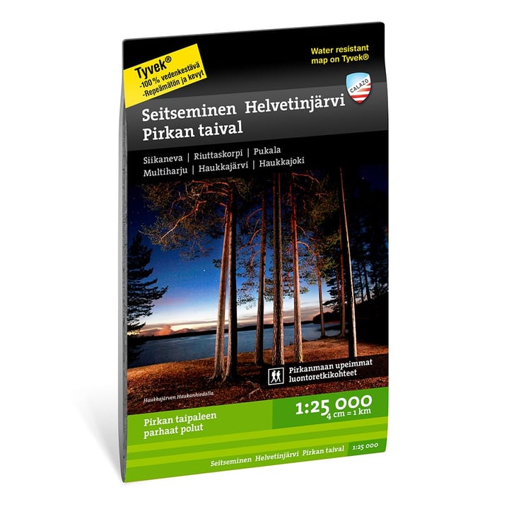 Calazo förlag Seitseminen Helvetinjärvi Pirkan taival 1:25.000 NoColour Calazo förlag