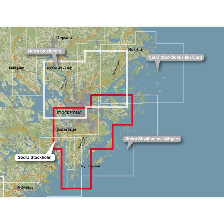 Södra Stockholm 1:50 000 Nocolour Calazo förlag