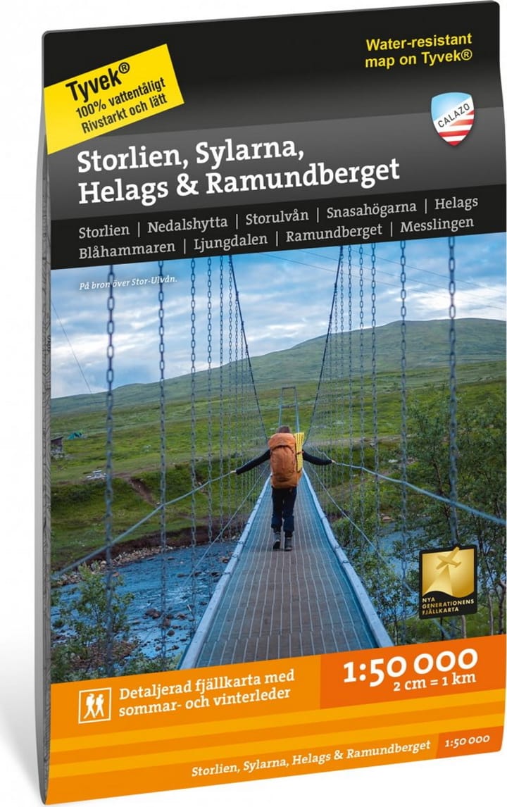 Calazo förlag Storlien Sylarna Helags Ramundberget 1:50.000 NoColour Calazo förlag