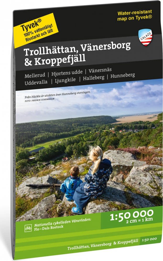 Calazo förlag Trollhättan Vänersborg Kroppefjäll 1:50.000 Nocolour Calazo förlag