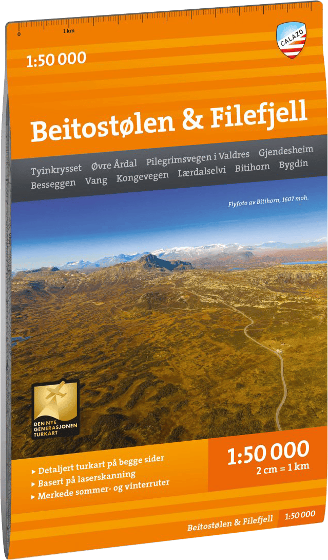 Calazo förlag Beitostølen & Filefjell 1:50 000 Hiking map Calazo förlag