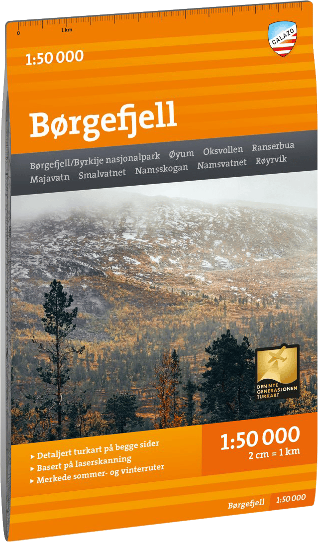 Calazo förlag Turkart Børgefjell 1:50.000 NoColour Calazo förlag