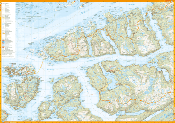 Turkart Fjordruta 1:50.000 NoColour Calazo förlag