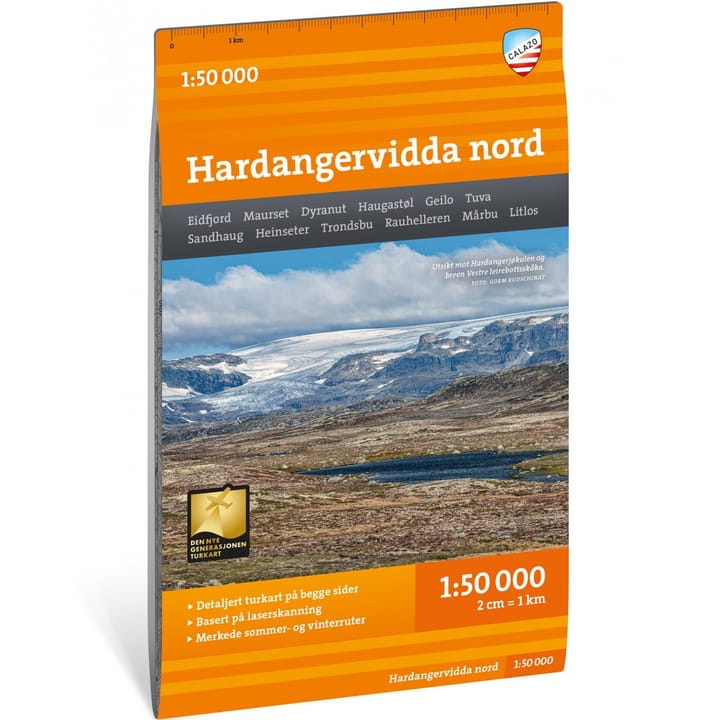 Turkart Hardangervidda nord 1:50 000 NoColour Calazo förlag