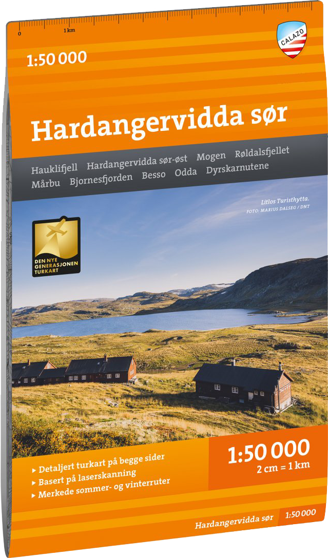Turkart Hardangervidda sør 1:50 000 Nocolour