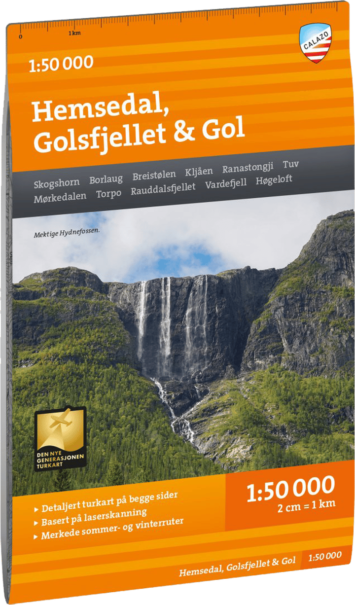 Calazo förlag Turkart Hemsedal, Golsfjellet & Gol 1:50.000 NoColour Calazo förlag