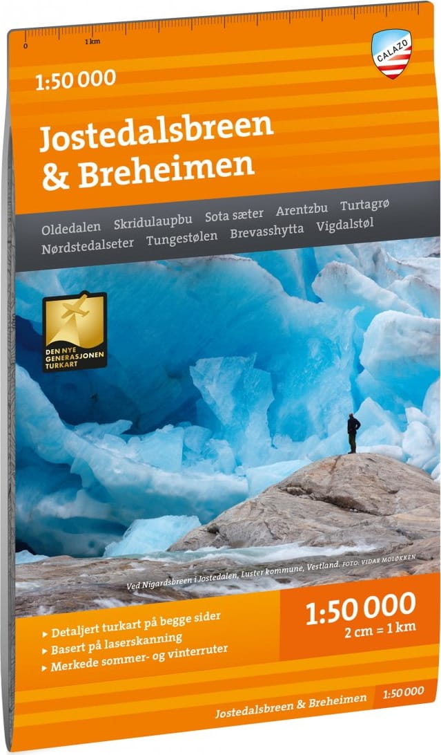 Calazo förlag Jostedalsbreen & Breheimen 1:50 000 Hiking map Calazo förlag