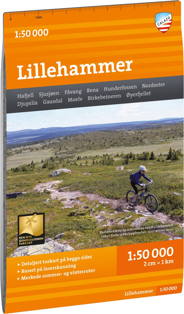 Calazo förlag Lillehammer 1:50 000 Hiking map Calazo förlag