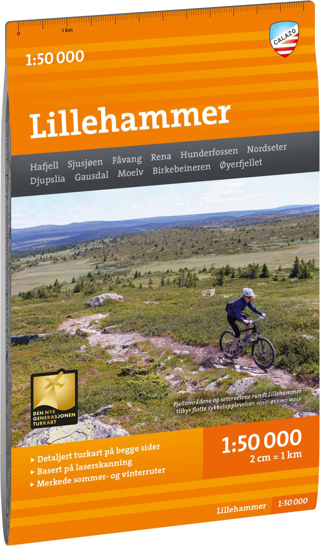 Calazo förlag Turkart Lillehammer 1:50.000 Nocolour