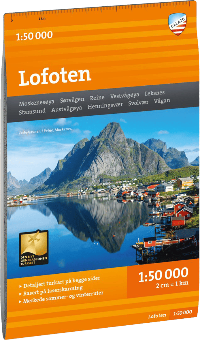 Calazo förlag Turkart Lofoten 1:50 000 NoColour Calazo förlag