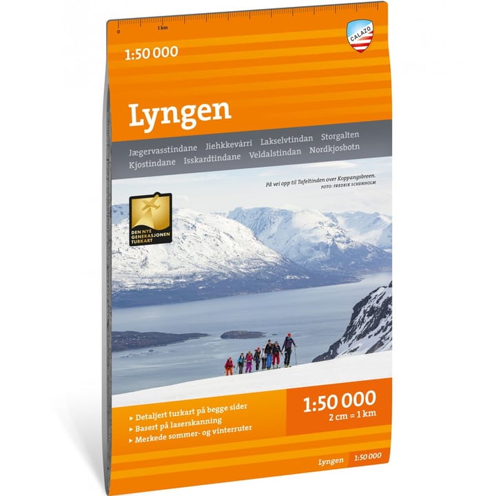 Turkart Lyngen 1:50 000 NoColour Calazo förlag