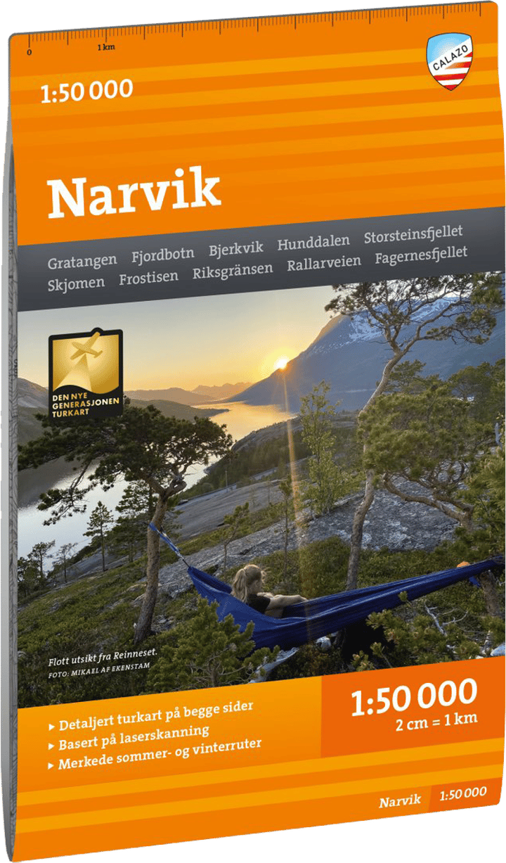 Turkart Narvik 1:50.000 Nocolour Calazo förlag