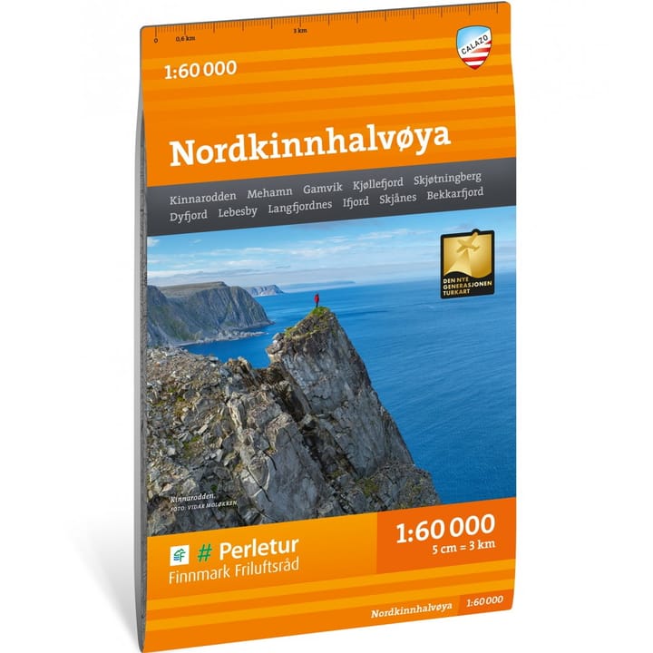 Turkart Nordkinnhalvøya 1:60.000 NoColour Calazo förlag