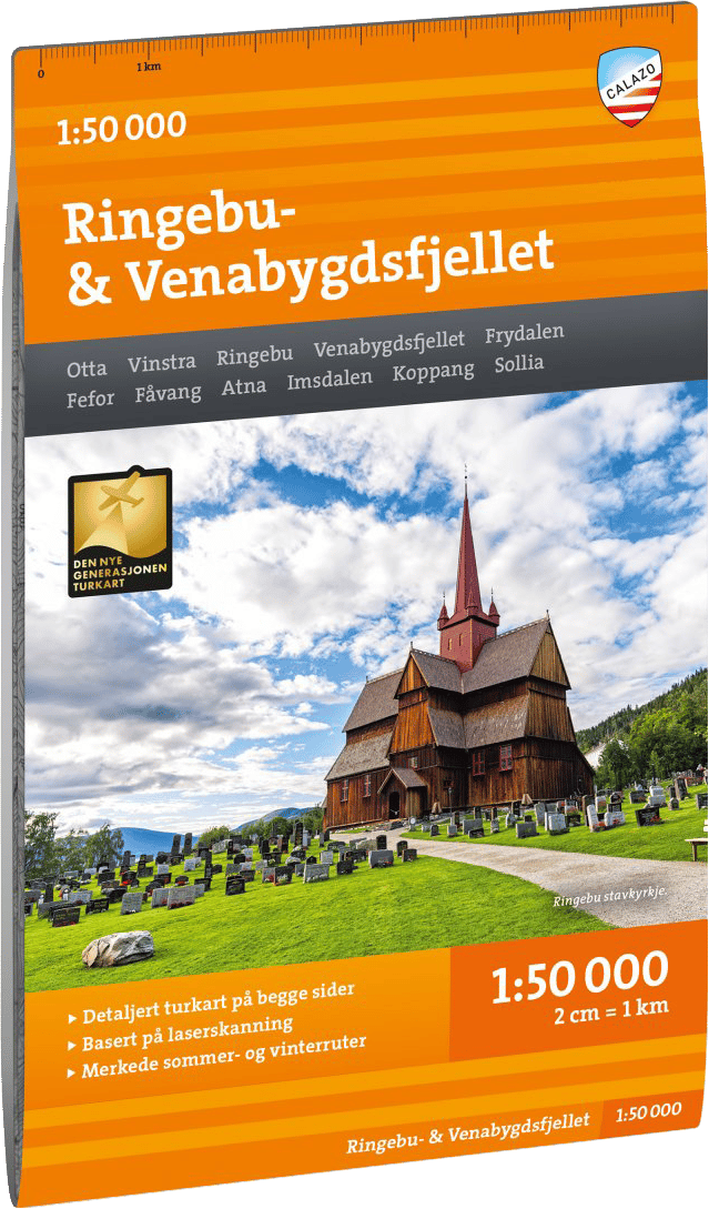 Calazo förlag Ringebu & Venabygdsfjellet 1:50 000 Hiking map Calazo förlag