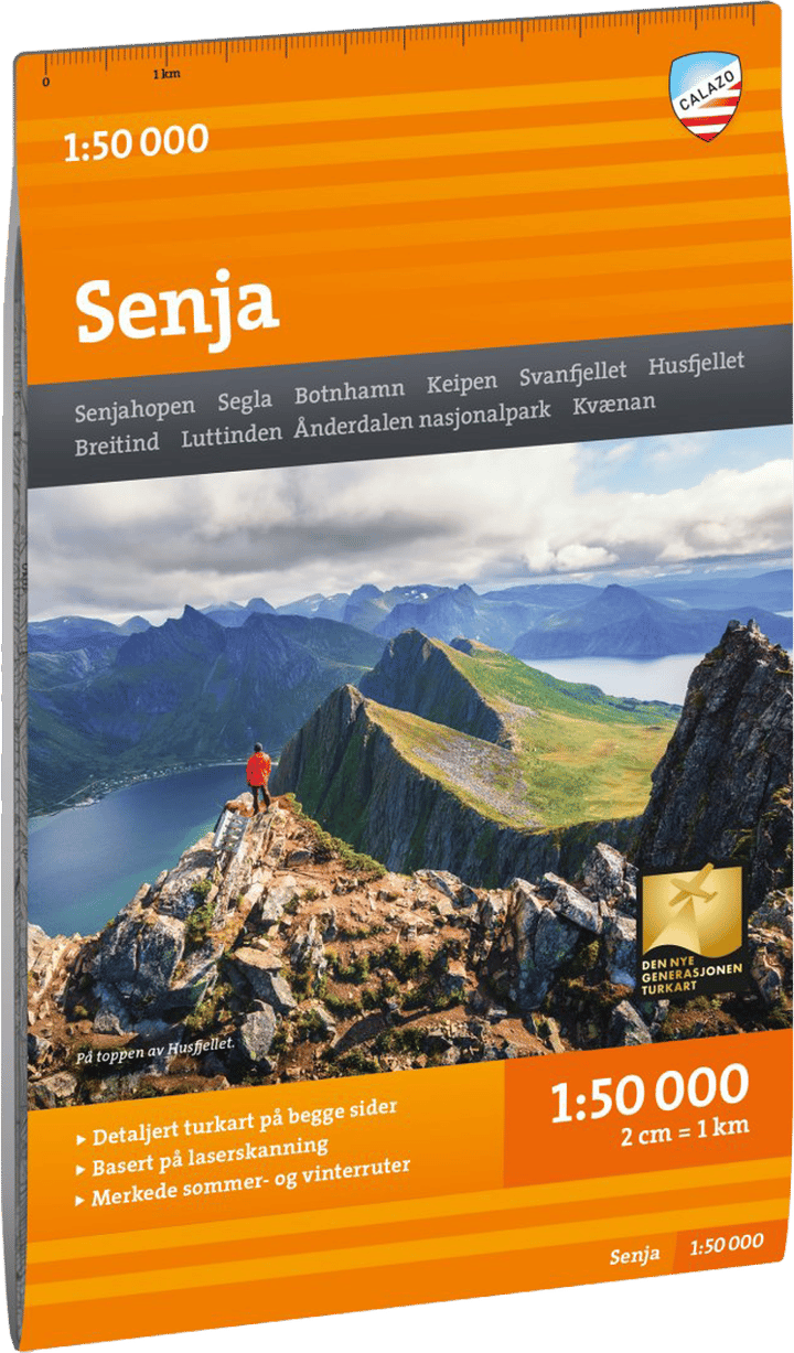 Calazo förlag Senja 1:50 000 Hiking map Calazo förlag