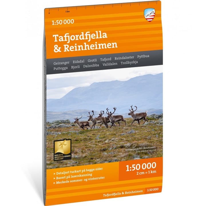 Calazo förlag Turkart Tafjordfjella & Reinheimen 1:50 000 NoColour Calazo förlag