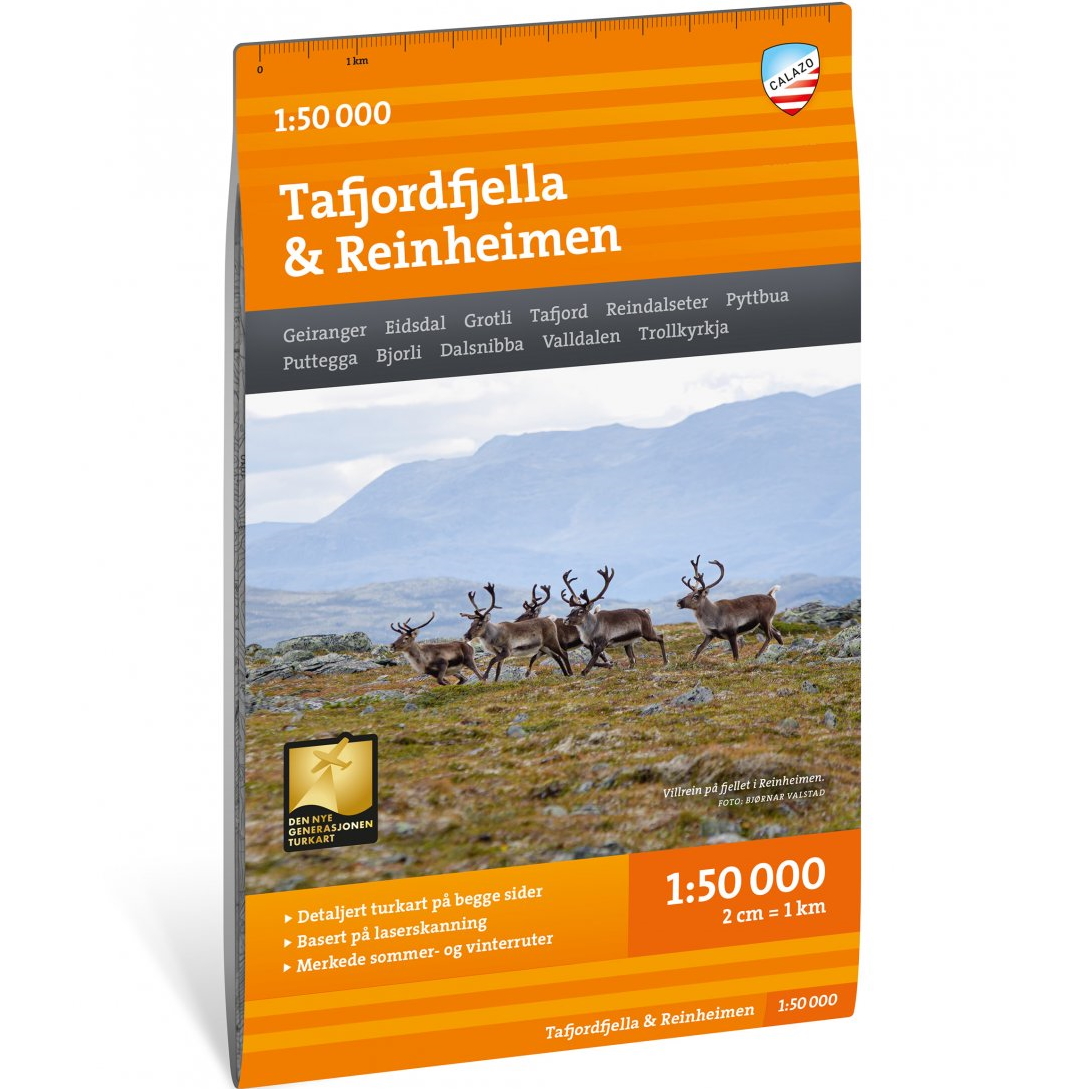 Turkart Tafjordfjella & Reinheimen 1:50 000 NoColour