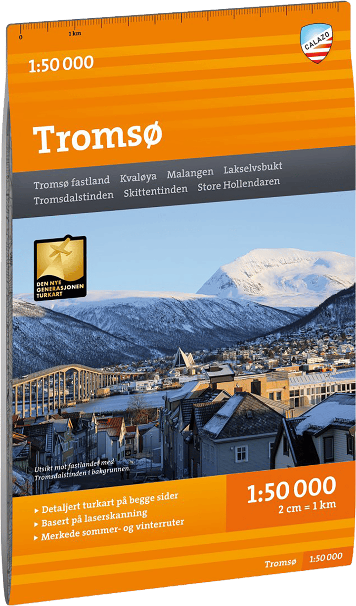 Calazo förlag Turkart Tromsø 1:50.000 NoColour Calazo förlag