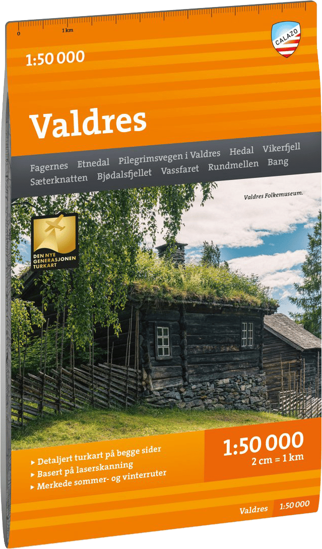 Calazo förlag Turkart Valdres 1:50.000 Hiking map Calazo förlag