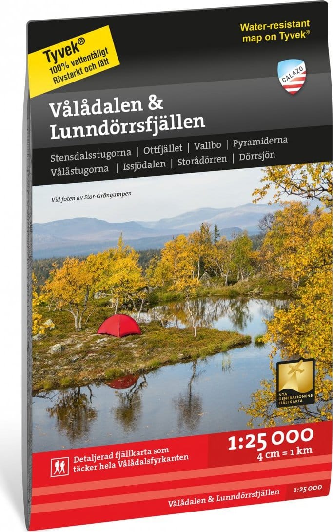 Calazo förlag Vålådalen & Lunndörrsfjällen 1:25 000 NoColour Calazo förlag