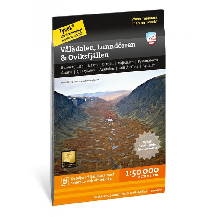 Calazo förlag Vålådalen, Lunndörren & Oviksfjällen 1:50.000 NoColour Calazo förlag