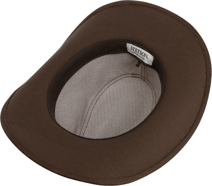 Stetson Calf Split Western Leather Hat Chocolate Brown Stetson