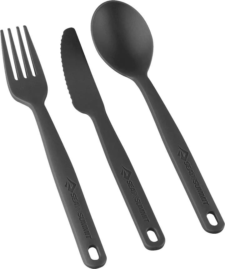 Sea To Summit Camp Cutlery Set - 3 Piece Charcoal Sea To Summit