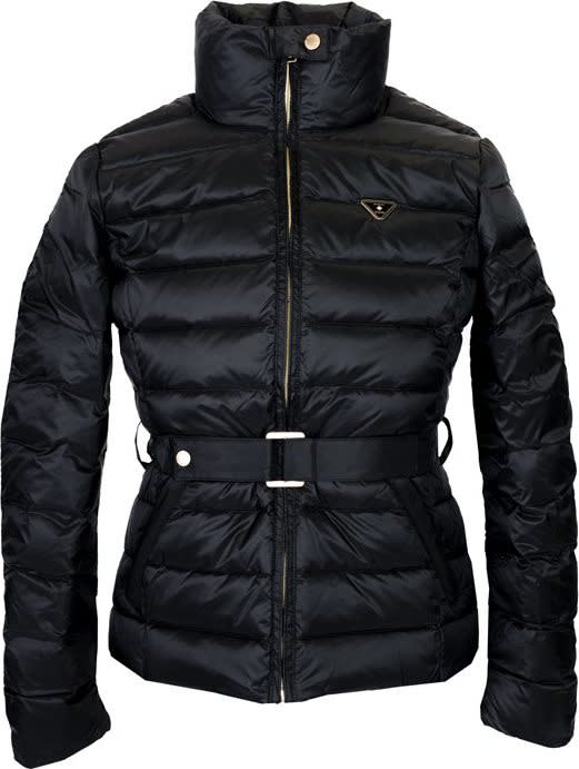 Women’s Meg Down Jacket Waist Belt Black