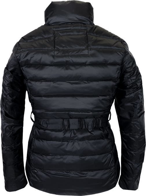 Women's Meg Down Jacket Waist Belt Black Canada Snow