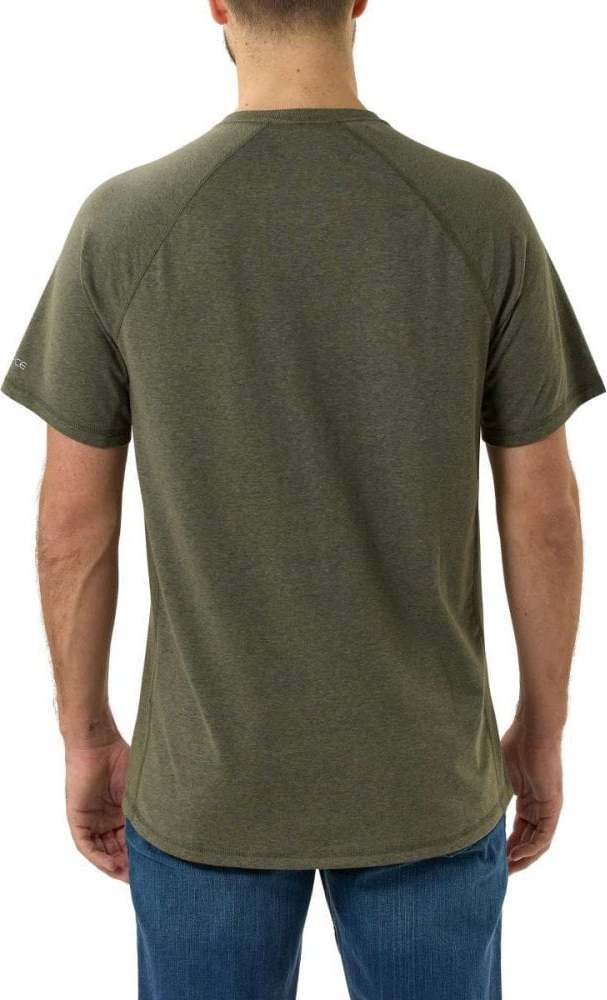 Men's Force Flex Block Logo T-Shirt S/S Basil Heather Carhartt