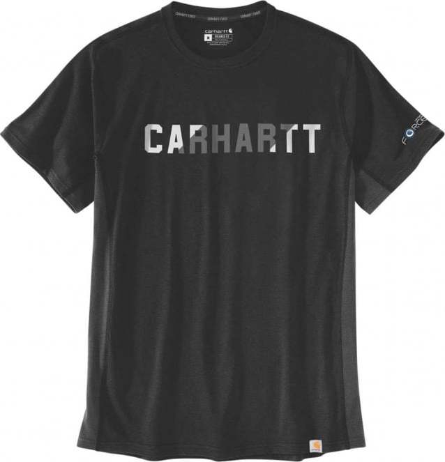 Carhartt Men's Force Flex Block Logo T-Shirt S/S Black
