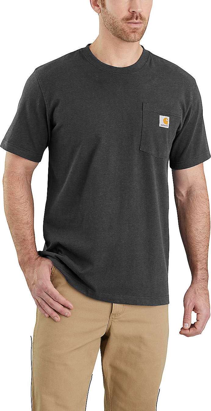 Carhartt Men's K87 Pocket Short Sleeve T-Shirt Carbon Heather Kortermede trøyer XL