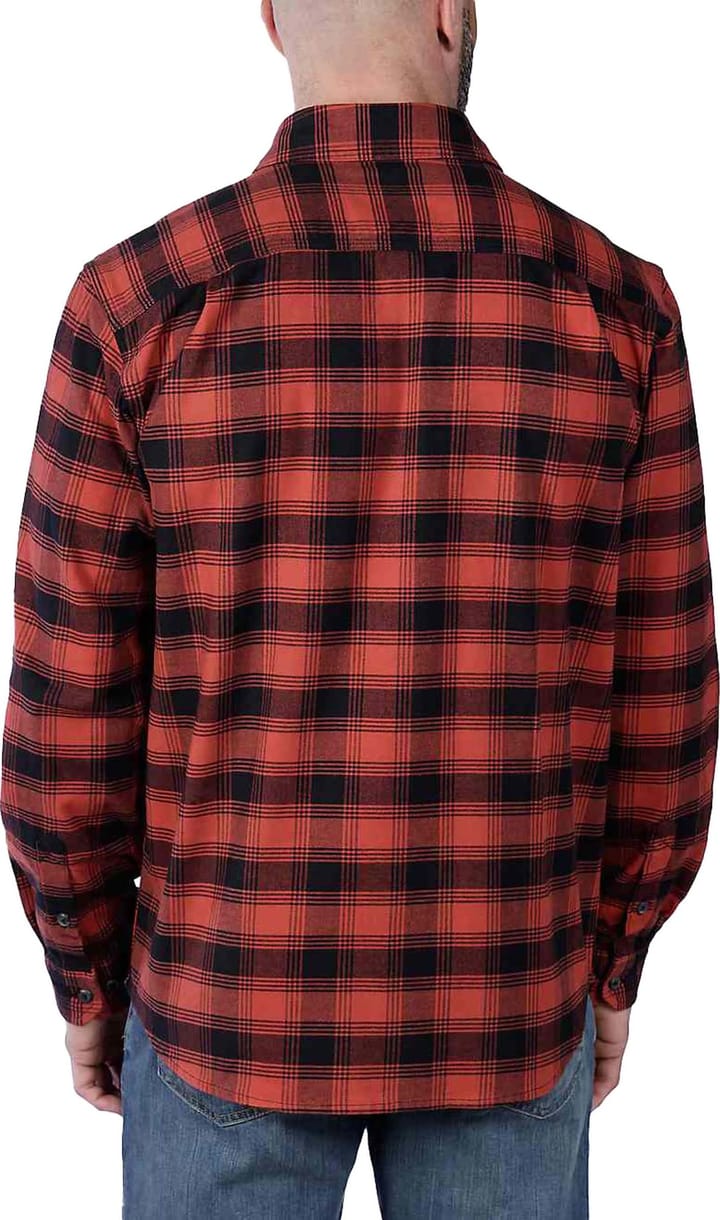 Carhartt Men's Flannel Long Sleeve Plaid Shirt Red Ochre Carhartt