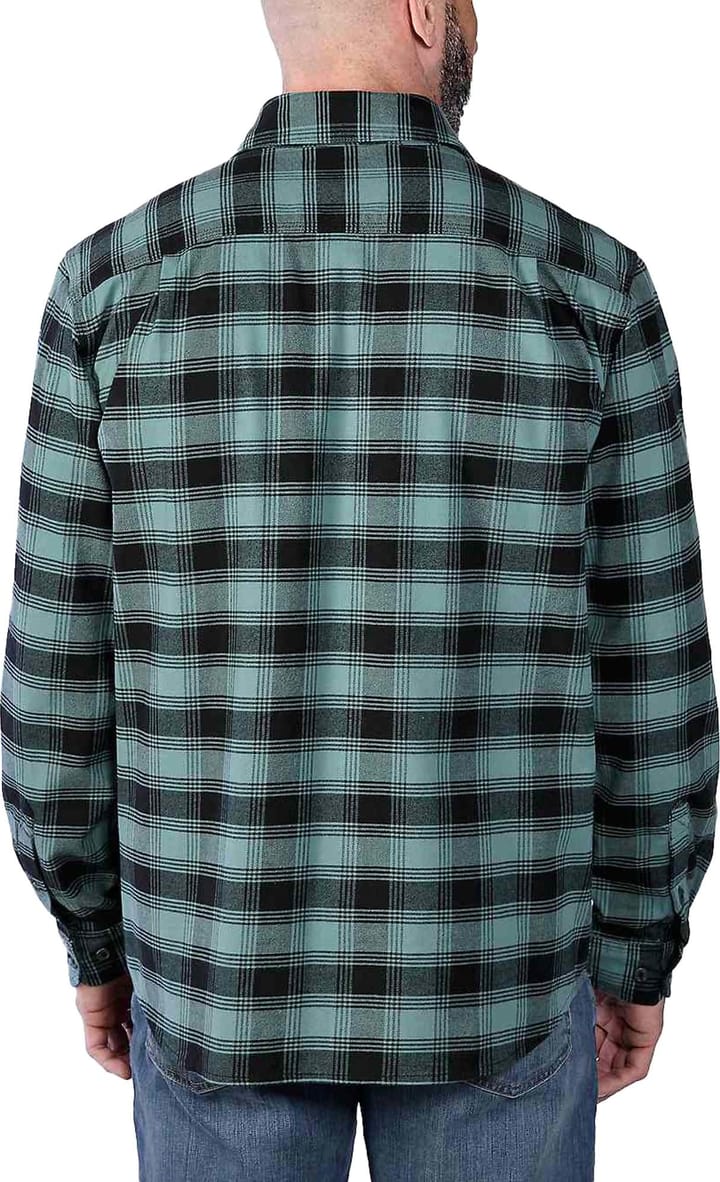 Carhartt Men's Flannel Long Sleeve Plaid Shirt Sea Pine Carhartt